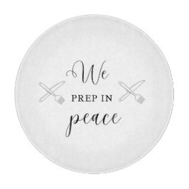 We bereiden in Peace Circle glazen snijplank