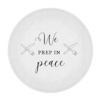We bereiden in Peace Circle glazen snijplank