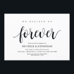 We besloten altijd, Engagement Party nodigt uit Kaart<br><div class="desc">We besloten altijd,  Engagement Party Invitation card. Het feest van de verlofpartij plannen met de te worden Bride en de te worden Groom? Nodig de gasten met deze perfecte Uitnodigingskaart uit. Voeg je gegevens toe in het overeenkomende zwarte lettertype/lettertype.

#TeeshaDerrick</div>