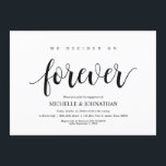 We besloten altijd, Engagement Party nodigt uit Kaart<br><div class="desc">We besloten altijd,  Engagement Party Invitation card. Het feest van de verlofpartij plannen met de te worden Bride en de te worden Groom? Nodig de gasten met deze perfecte Uitnodigingskaart uit. Voeg je gegevens toe in het overeenkomende zwarte lettertype/lettertype.

#TeeshaDerrick</div>