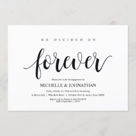 We besloten altijd, Engagement Party nodigt uit Kaart