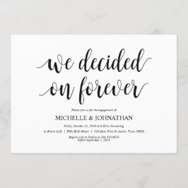 We besloten altijd, Engagement Party nodigt uit Kaart