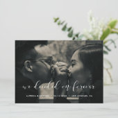 We besloten voor altijd Eenvoudige en elegante fot Aankondiging (Staand voorkant)