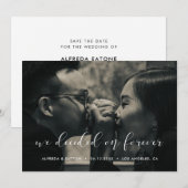 We besloten voor altijd Eenvoudige en elegante fot Aankondiging (Voorkant / Achterkant)