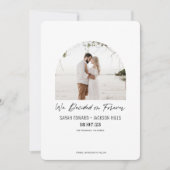 We besloten voor altijd, eenvoudige moderne boogfo save the date (Voorkant)