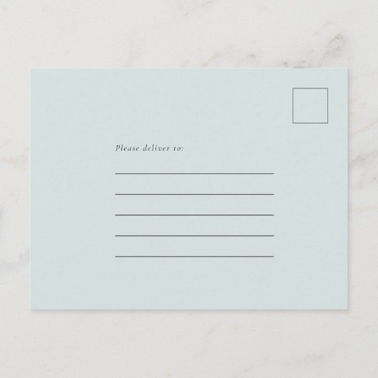 We besloten voor altijd Eucalyptus de datum te bew Uitnodiging Briefkaart (Achterkant)