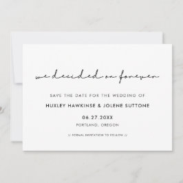 We besloten voor altijd Moderne minimalistische Save The Date