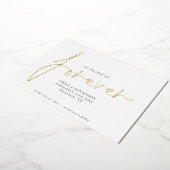 We Besloten Voor Altijd Script Save The Date Echt Folie Uitnodiging (Gedraaid)