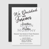 We besloten voor altijd, Versoficated, eenvoudig o Magnetische Uitnodiging (Voorkant / Achterkant)