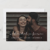 We besloten voor eeuwig Modern minimalistische fot Aankondiging (Voorkant)