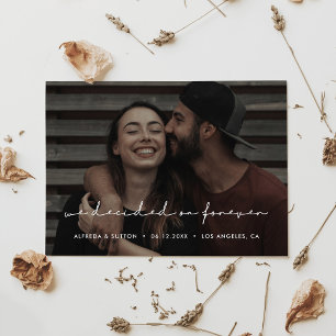 We besloten voor eeuwig Modern minimalistische fot Aankondiging