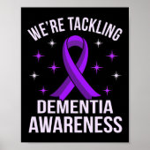 We bestrijden dementieneducatie Alzheimer's Purp Poster (Voorkant)