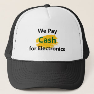 We betalen contant geld voor elektronica trucker pet
