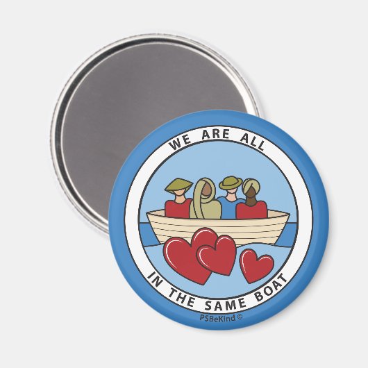 We bevinden ons allemaal in hetzelfde vak, 3_Round Magneet (Voorkant / Achterkant)