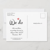 We bewaren de datum bruiloft uitnodigingen (Achterkant)