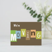 We bewegen aankondigingskaart (Staand voorkant)