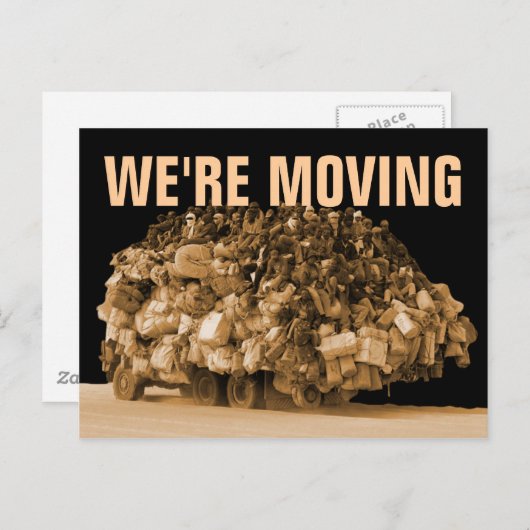 We bewegen aankondigingskaart (Voorkant / Achterkant)