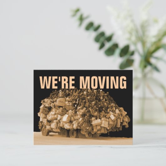 We bewegen aankondigingskaart (Staand voorkant)