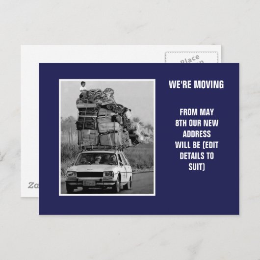 We bewegen aankondigingskaart (Voorkant / Achterkant)