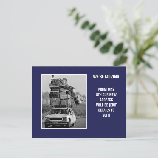 We bewegen aankondigingskaart (Staand voorkant)