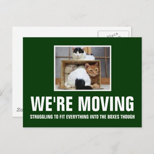 We bewegen aankondigingskaart (Voorkant / Achterkant)