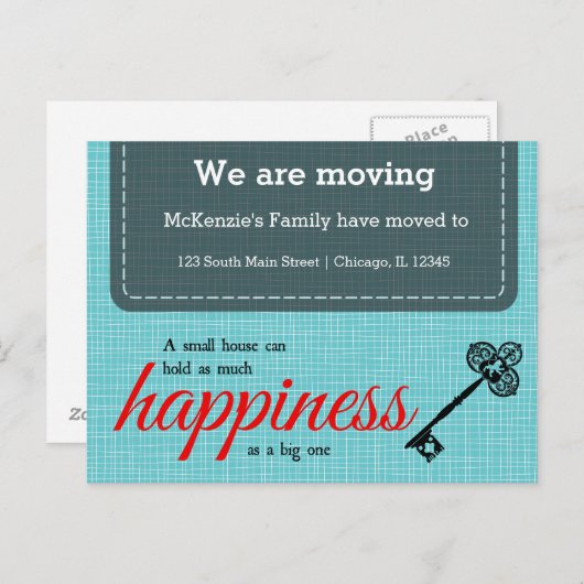 We bewegen aankondigingskaart (Voorkant / Achterkant)