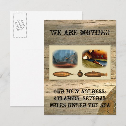 We bewegen aankondigingskaart (Voorkant / Achterkant)