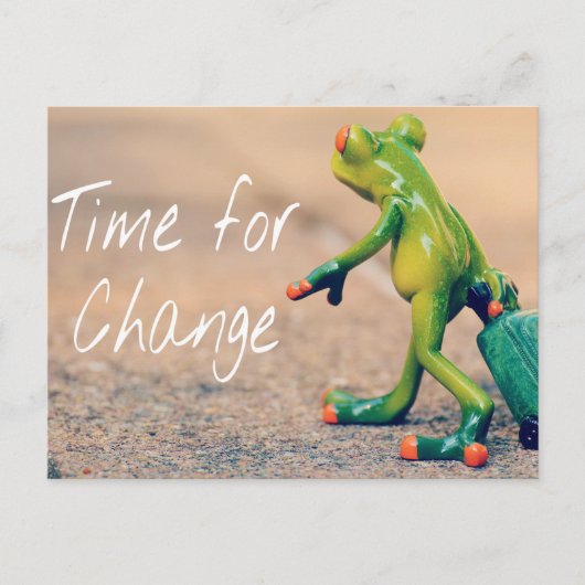 We bewegen. Maar niet met kikker Briefkaart (Voorkant)