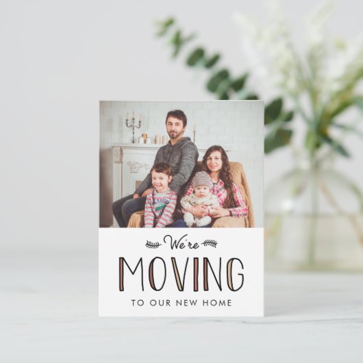 We bewegen | Nieuwe aankondiging adres (Staand voorkant)