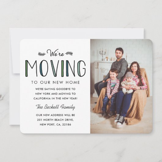 We bewegen | Nieuwe aankondiging adres (Voorkant)