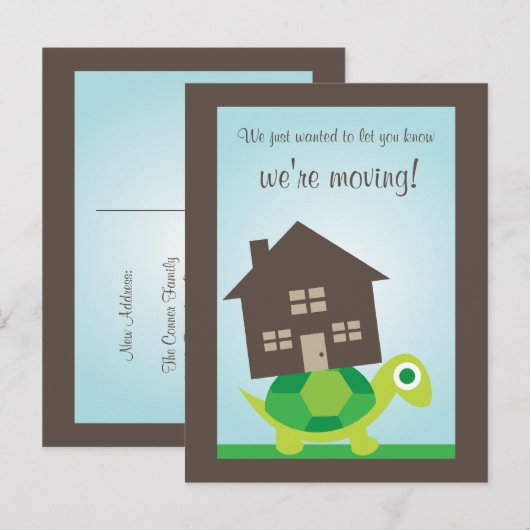 We bewegen - Turtle Mover Briefkaart (Voorkant / Achterkant)