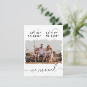 "We bewogen" DMS Coördineert familie Foto's Aankondiging (Staand voorkant)