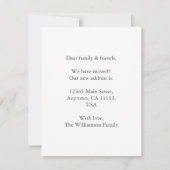 "We bewogen" DMS Coördineert familie Foto's Aankondiging (Achterkant)