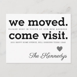 We bezochten Typografie New Home Moving Aankondigingskaart