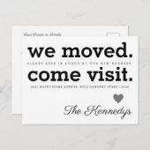 We bezochten Typografie New Home Moving Aankondigingskaart (Voorkant / Achterkant)