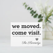 We bezochten Typografie New Home Moving Aankondigingskaart (Staand voorkant)