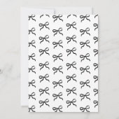 We binden de Black Knot Bow Engagement Party Kaart (Achterkant)