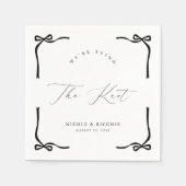 We binden de Black Knot Bow Engagement Party Servet (Voorkant)