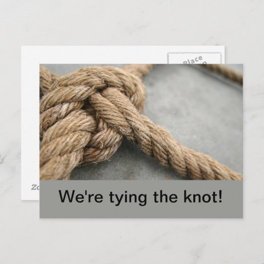 We binden de knoop briefkaarten vast (Voorkant / Achterkant)