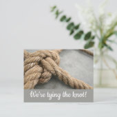We binden de knoop briefkaarten vast (Staand voorkant)