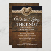 We binden de knoop bruiloft uitnodiging (Voorkant / Achterkant)