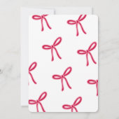 We binden de Knoop Coquette Cherry Wedding Kaart (Achterkant)