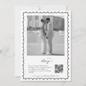 We binden de knoop hand getrokken cocktail bruilof kaart (Achterkant)