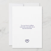 WE BINDEN DE KNOOP nautische bruiloft uitnodiginge Kaart (Achterkant)