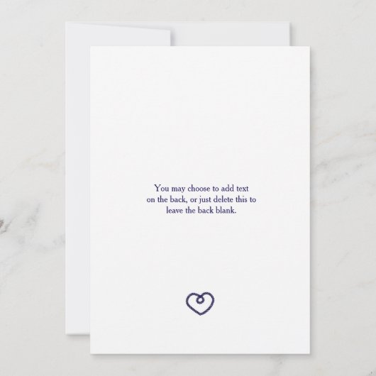 WE BINDEN DE KNOOP nautische bruiloft uitnodiginge Kaart (Achterkant)