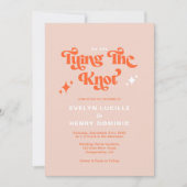 We binden de knoop retro moderne bruiloft kaart (Voorkant)