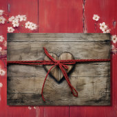 We binden de knoop rustieke houten hart bruiloft save the date