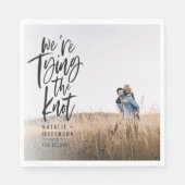 We binden de knot verlofpartij servet (Voorkant)