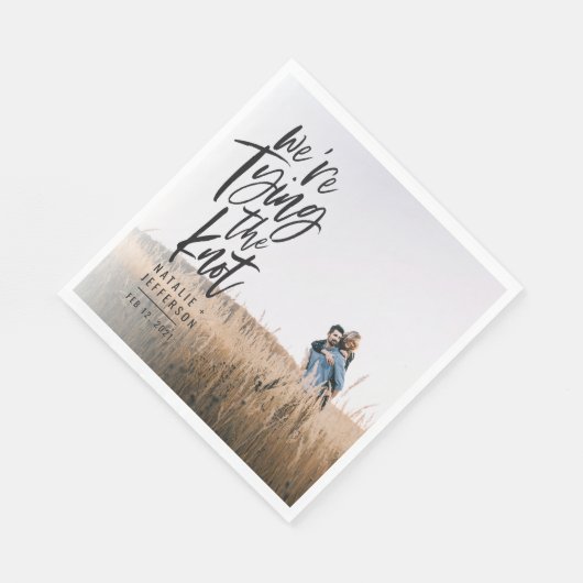 We binden de knot verlofpartij servet (Hoek)