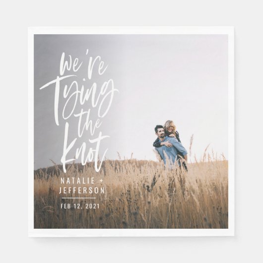 We binden de knot verlofpartij servet (Voorkant)